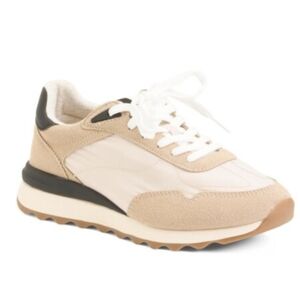 CUSHIONAIRE Tan/black Kicks Lace Up Sneakers Womens Size 10